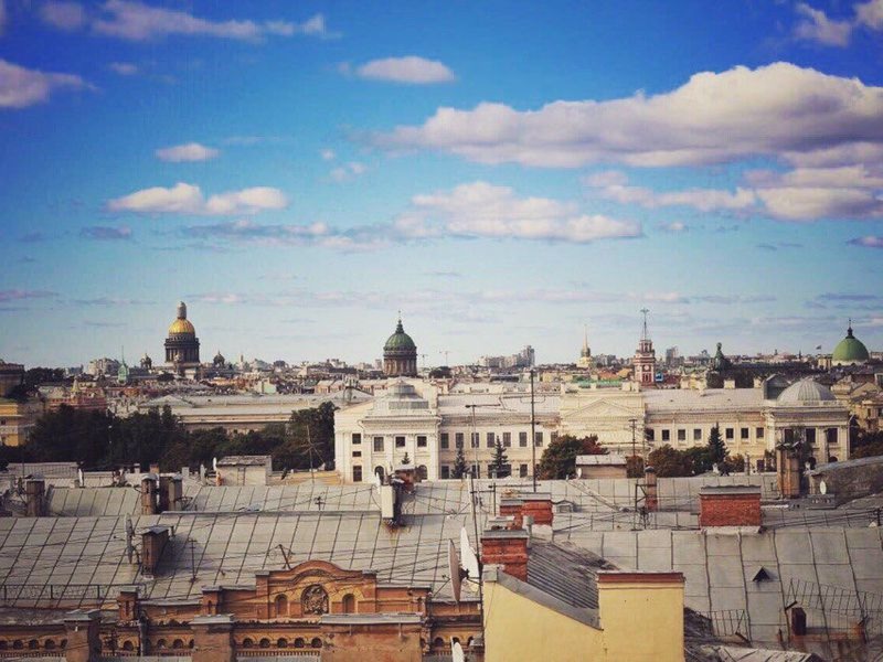вид с верху СПб