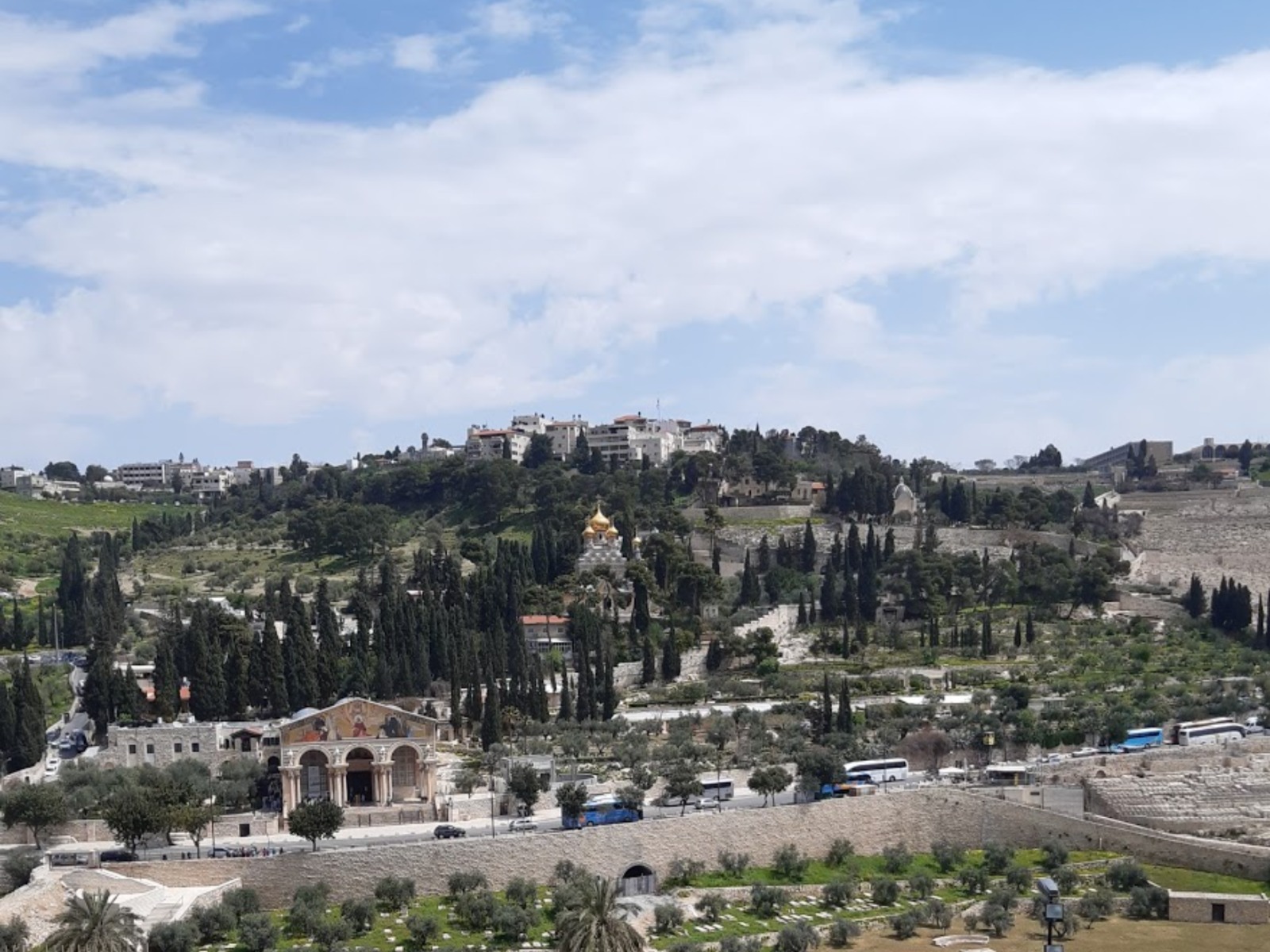 Вид на Масличную гору с Храмовой горы  