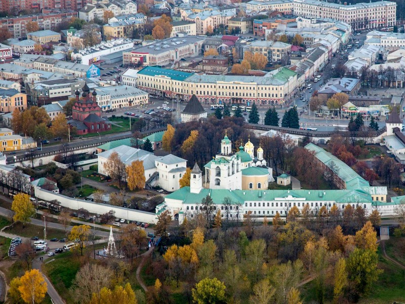 Вид на Ярославль с высоты птичьего полета