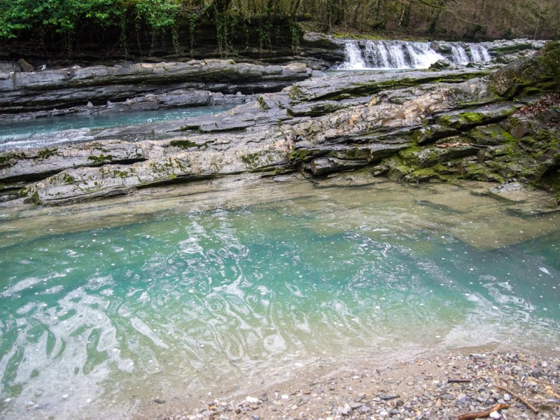 Каскад водопадов в Дагомысе
