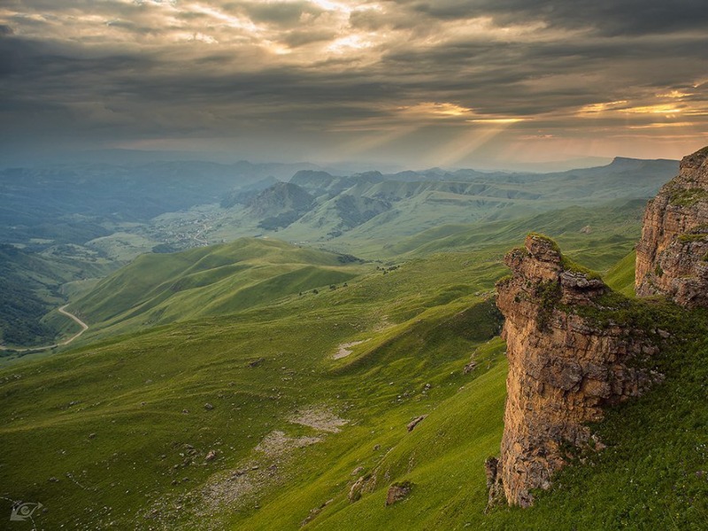 Панорама перевала Гум-Баши