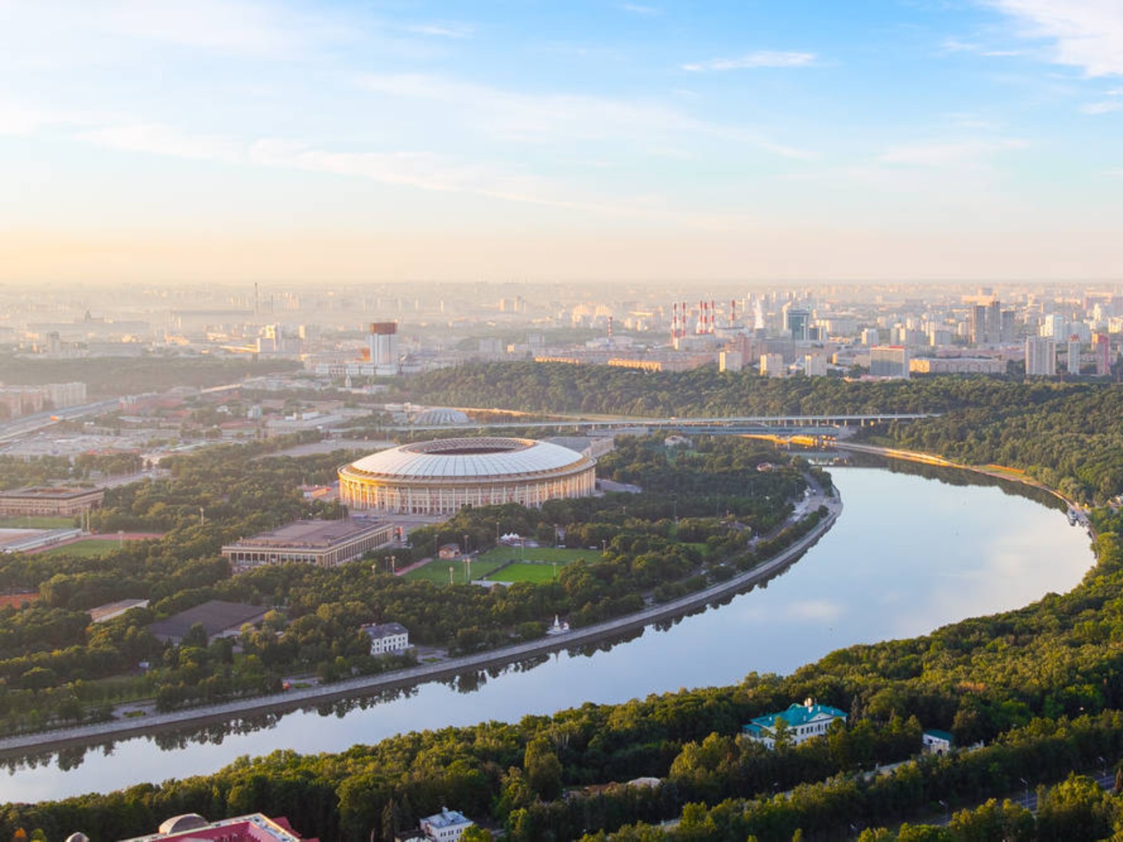 Панорама Москвы - вид с Воробьевых гор  