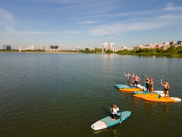 SUP-утро на Казанке: от "Миллениума" до "Чаши" — фото 3
