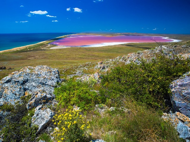 Кояшское озеро — розовая жемчужина Крыма