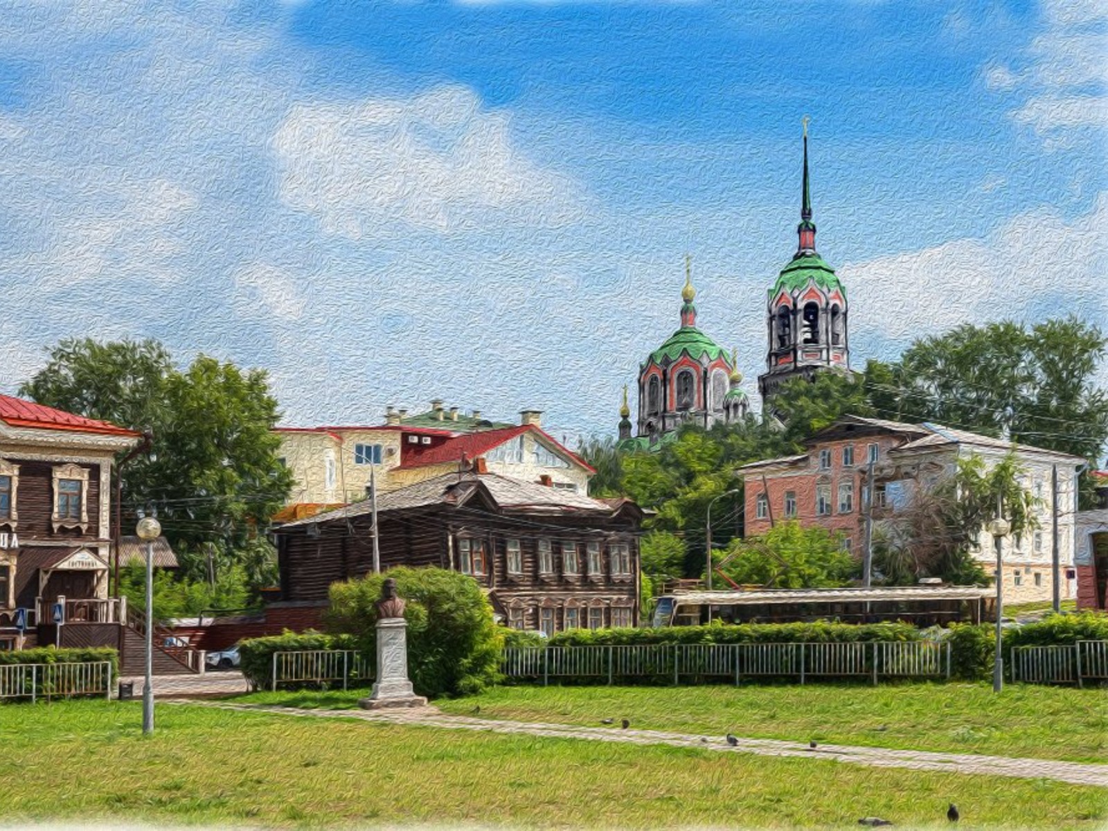 Христорождественский женский монастырь (на заднем плане, Фотошоп) guidego.ru