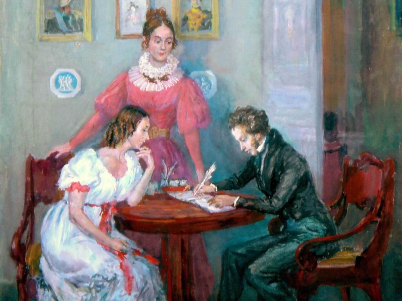 Пушкин с дамами 
