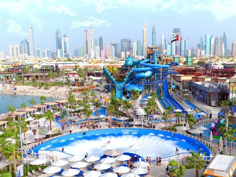 Самый новый аквапарк Дубая — Laguna Waterpark - групповая экскурсия в Дубае пешком длительностью 7 часов с количеством участников до 10 человек цена экскурсии 64$