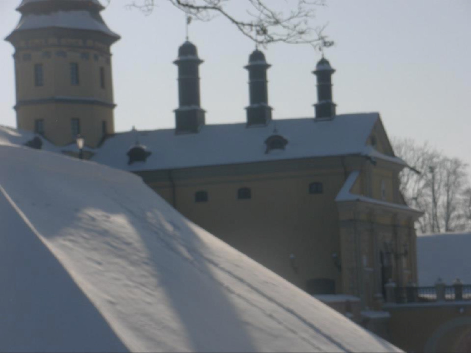Несвижский замок в зимнем наряде