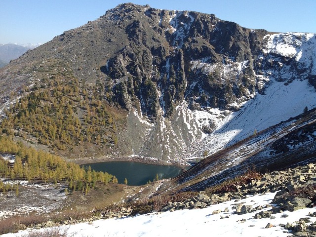 Зимний пейзаж озер Красной горы