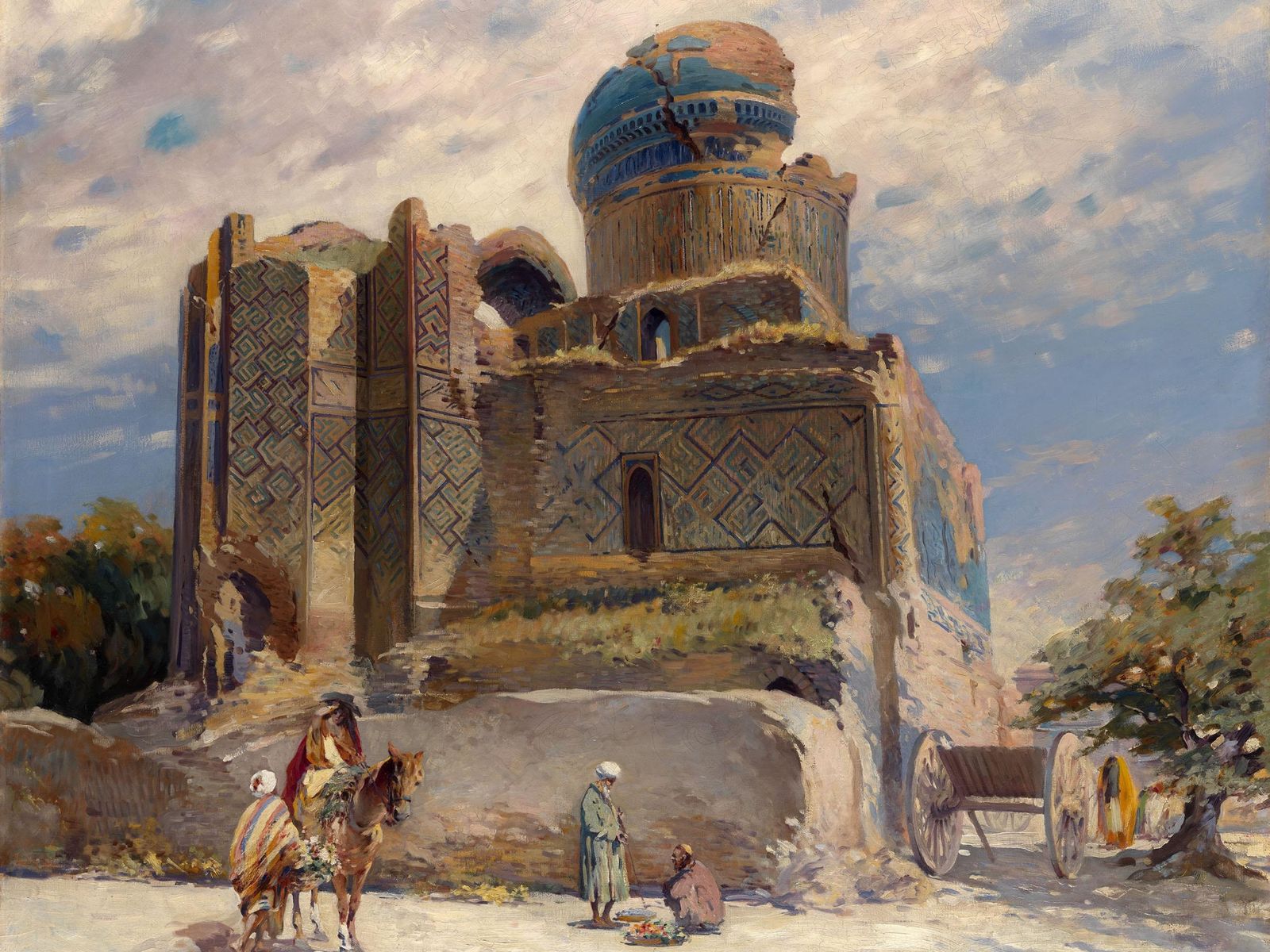 Картина с изображением мечети Биби-ханум 