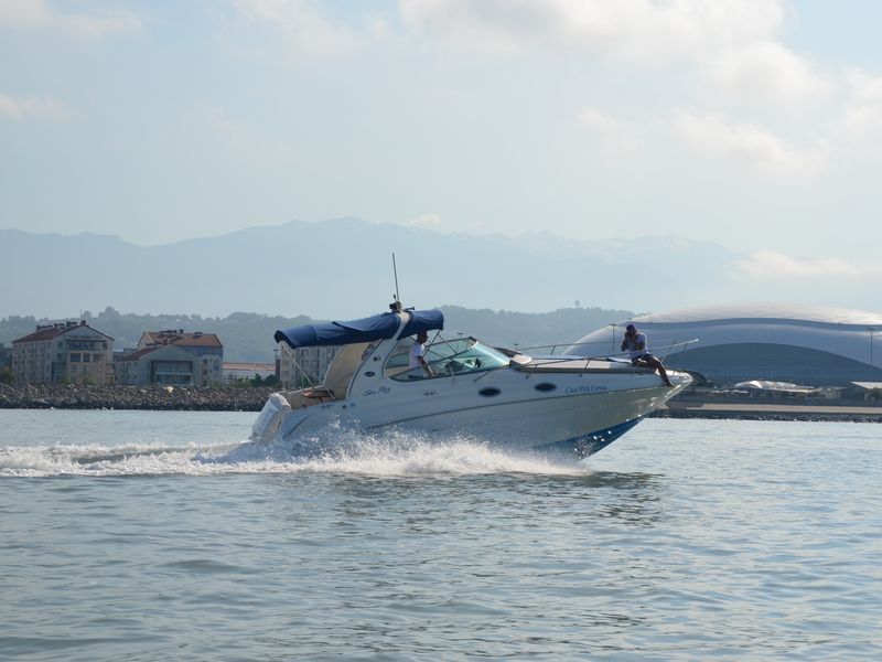 Аренда катера Sea Ray 315 - индивидуальная экскурсия в Адлере длительностью 1 час с количеством участников до 9 человек со скидкой 5% цена экскурсии 8027.5₽