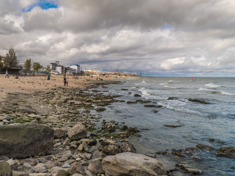 Побережье Каспийского моря в Махачкале