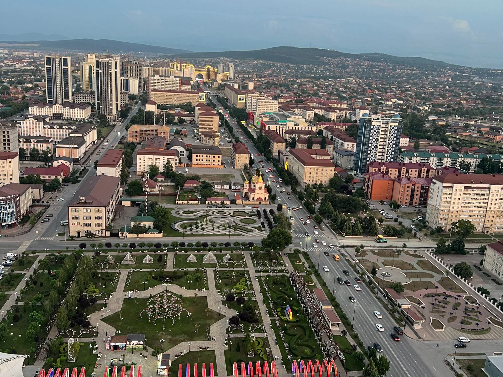Вид города