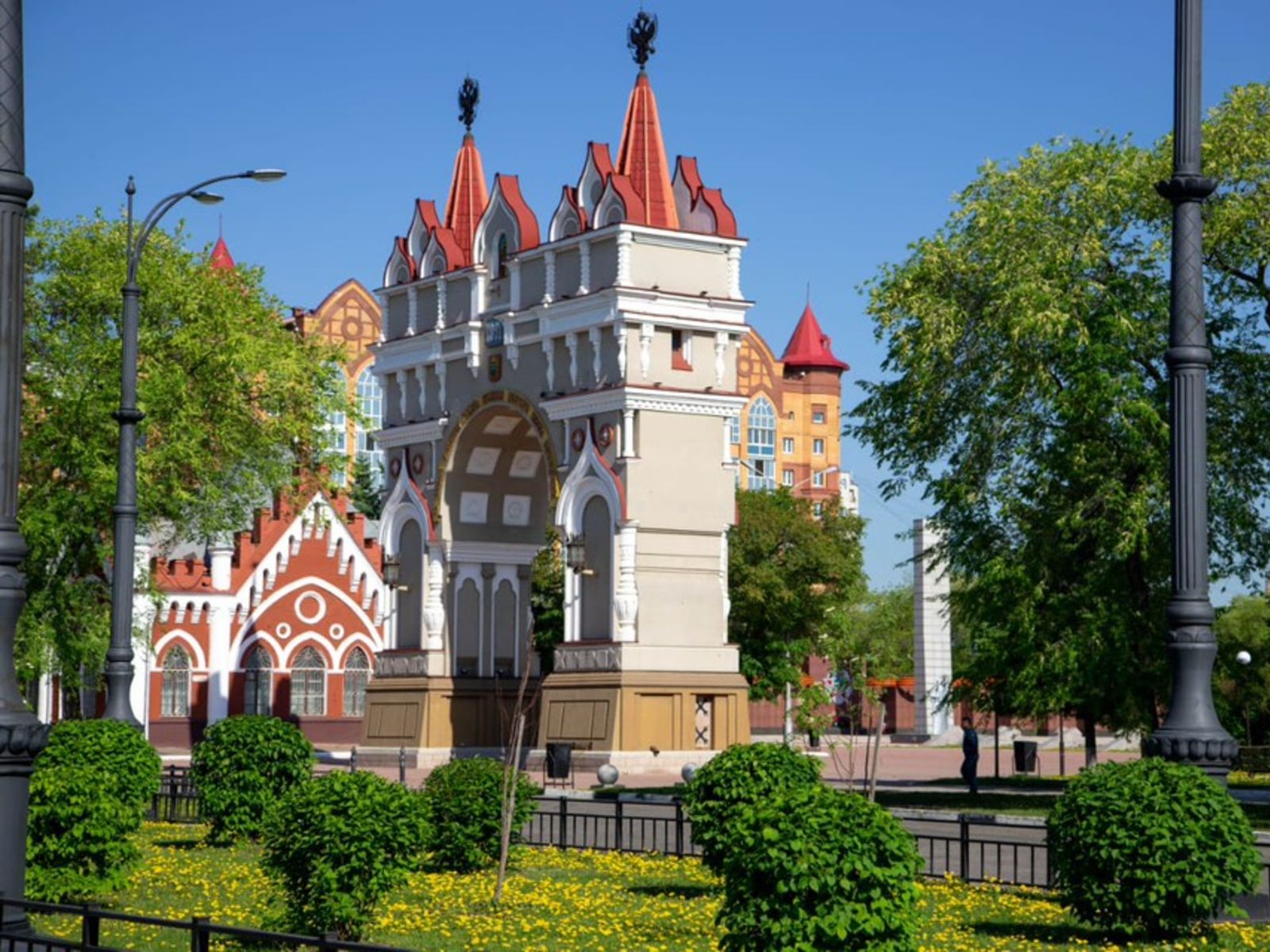 В городе