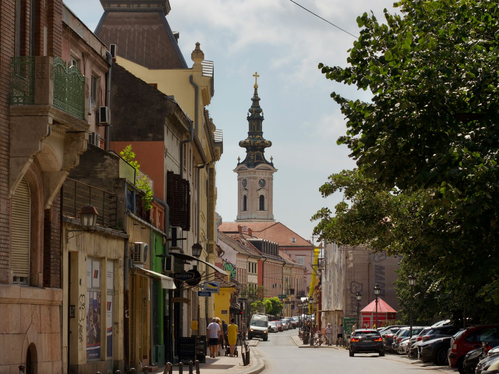 В городе
