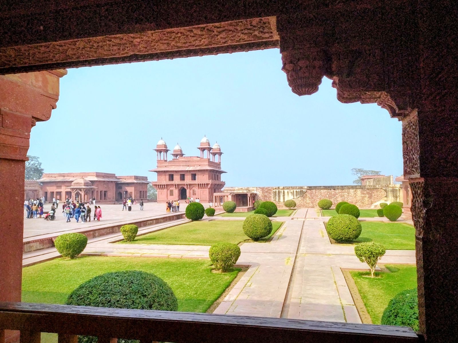 Внутренний двор, дворец в Фатехпур-Сикри