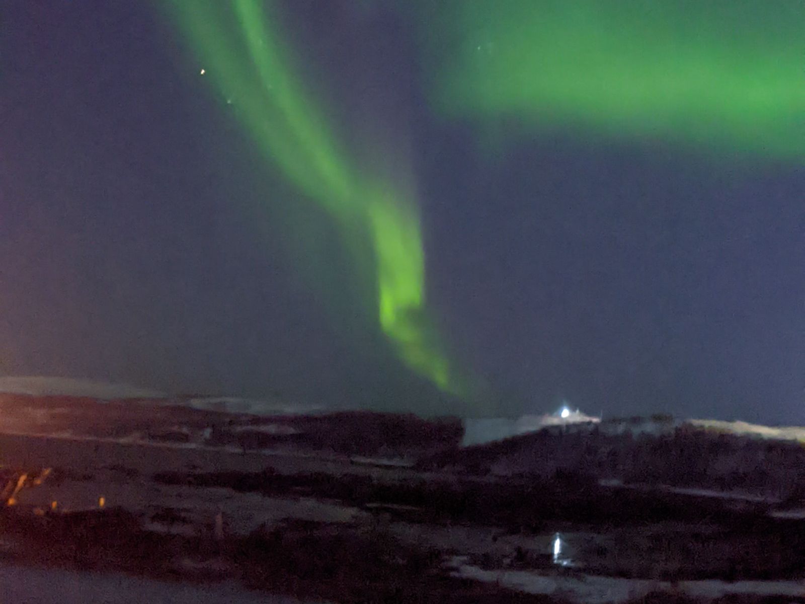 Северное сияние на сопке Мишуково