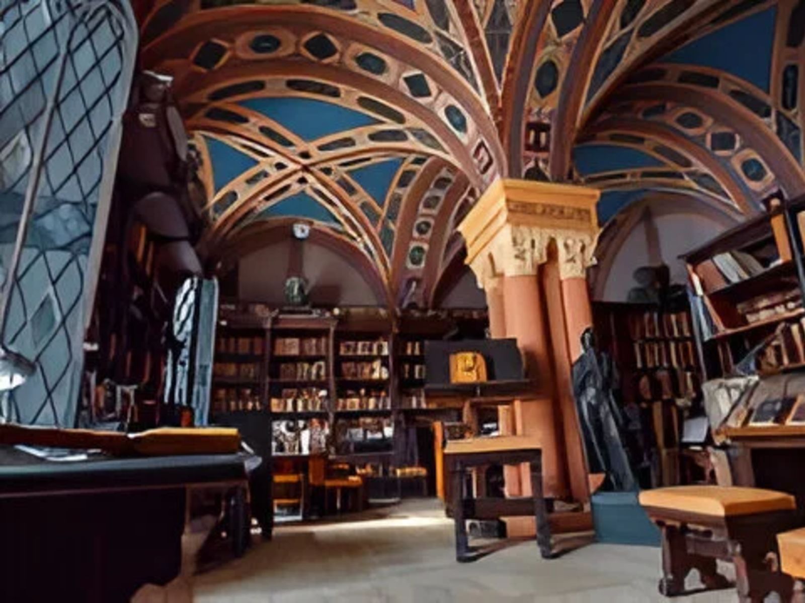 Первая публичная библиотека. Увидим снаружи