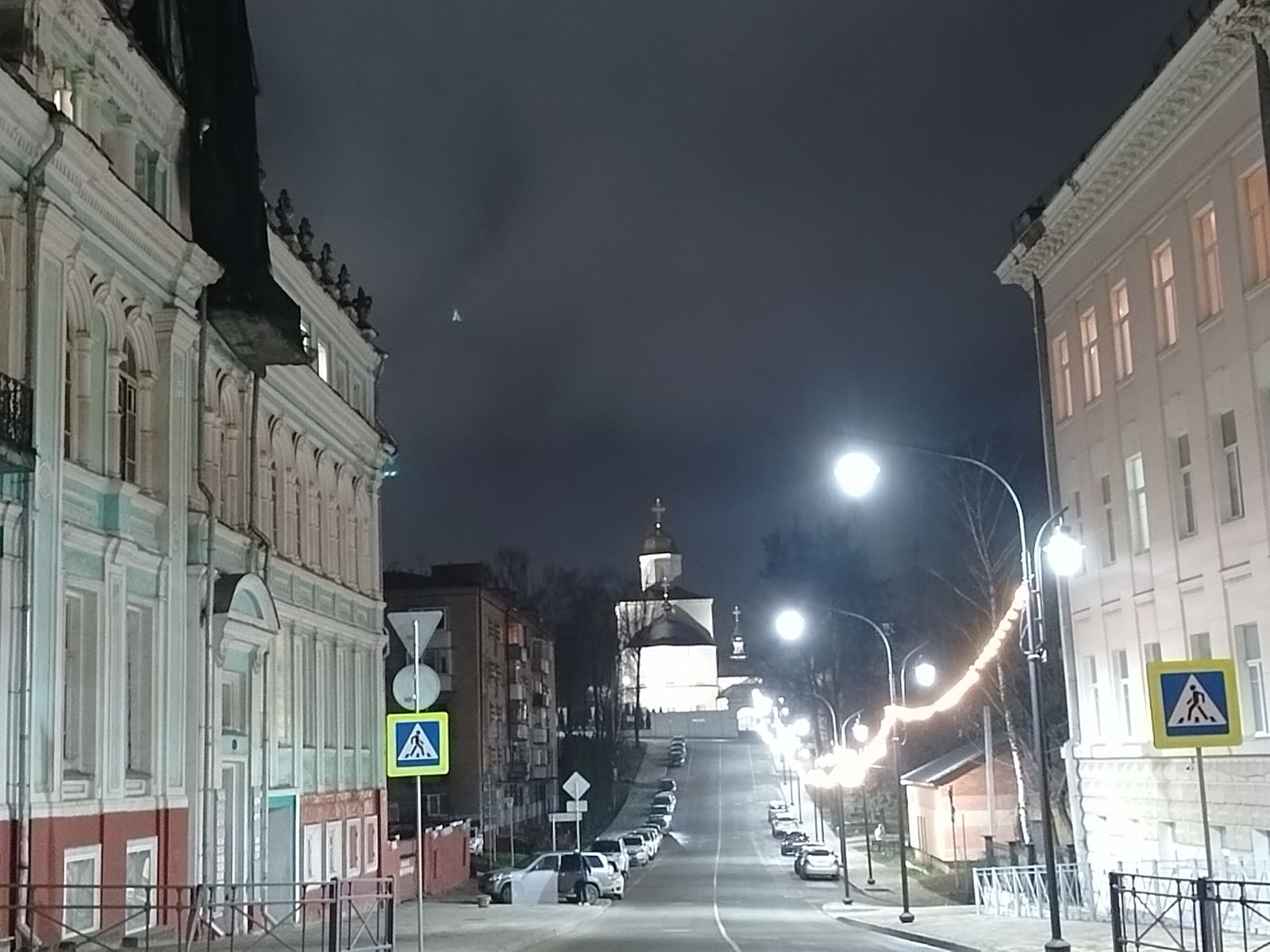 Вид с Большой Советской на дом купца Павлова и Вознесенский собор одноименного монастыря