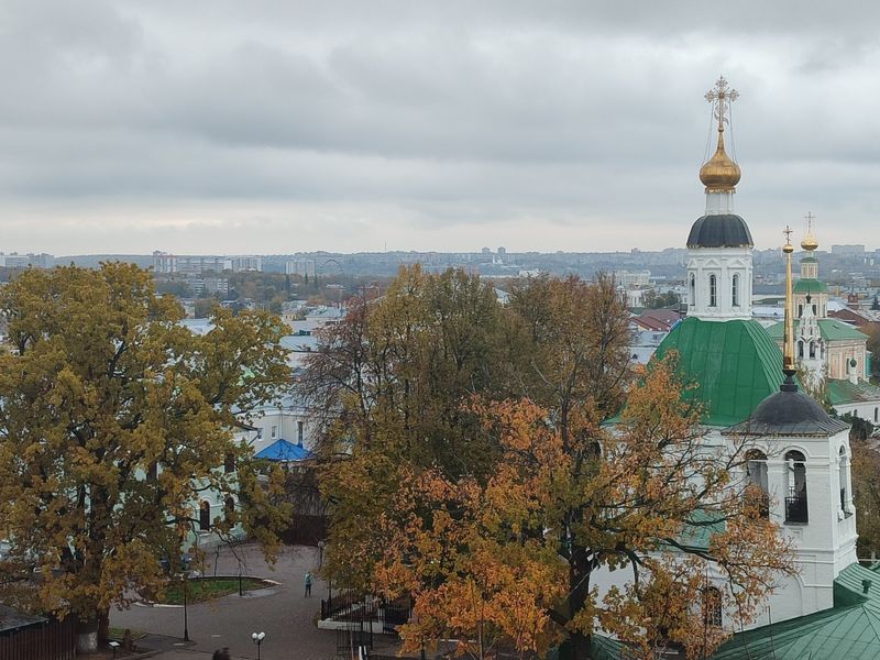 Вид на улицу Георгиевскую и Спасскую церковь