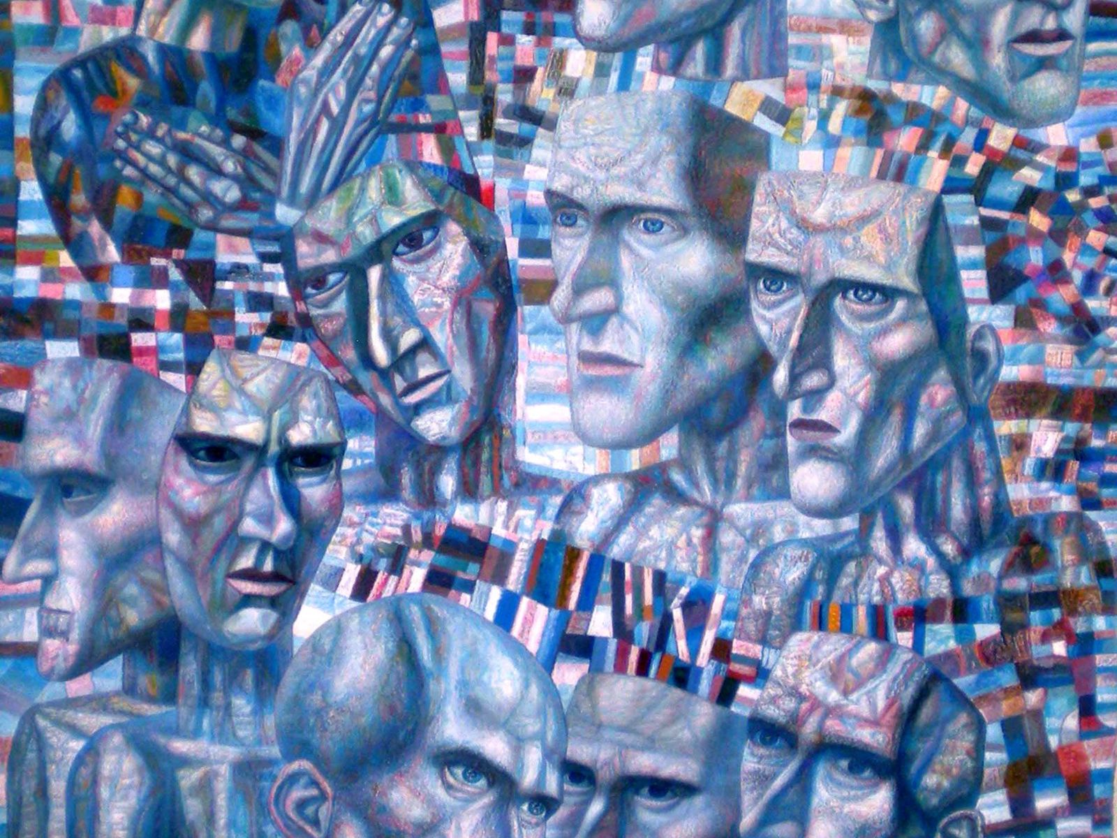 Павел Филонов "Ударники", 1934-1934 г.