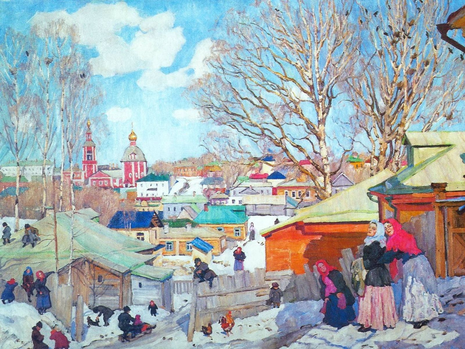 Константин Юон «Весенний солнечный день. Сергиев Посад»