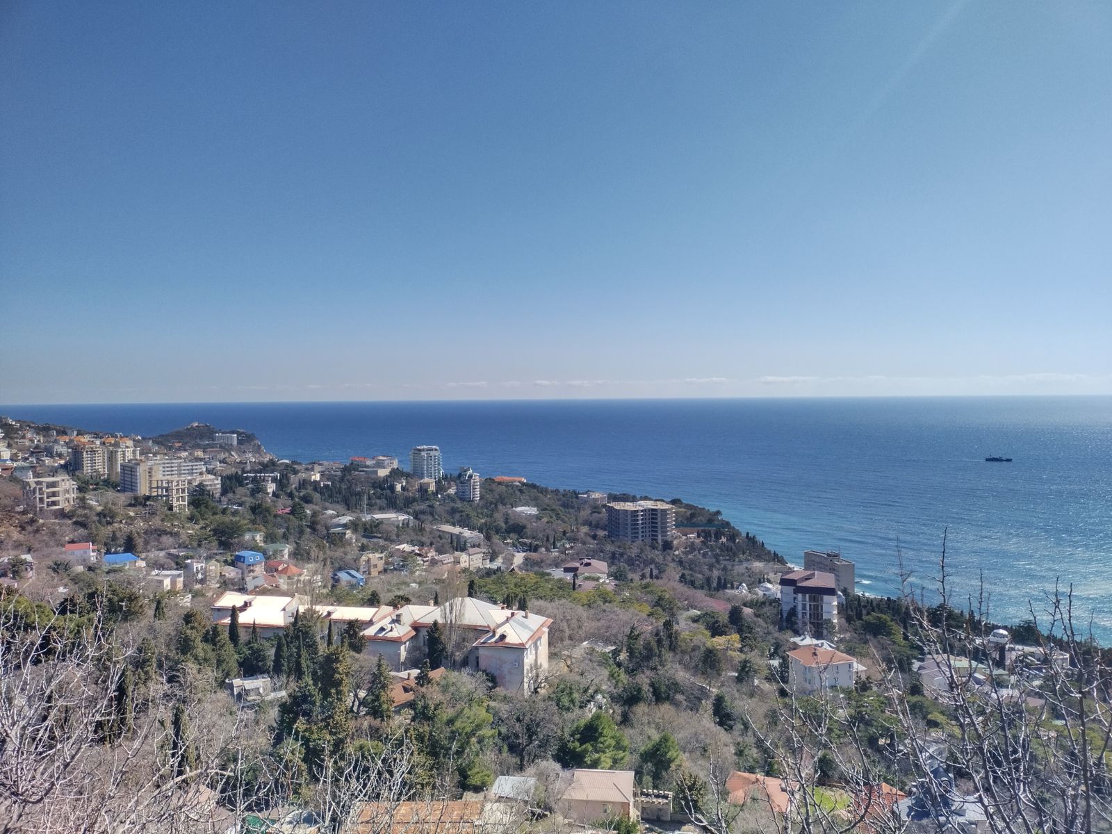 Вид на на окрестности Гаспры и Кореиза