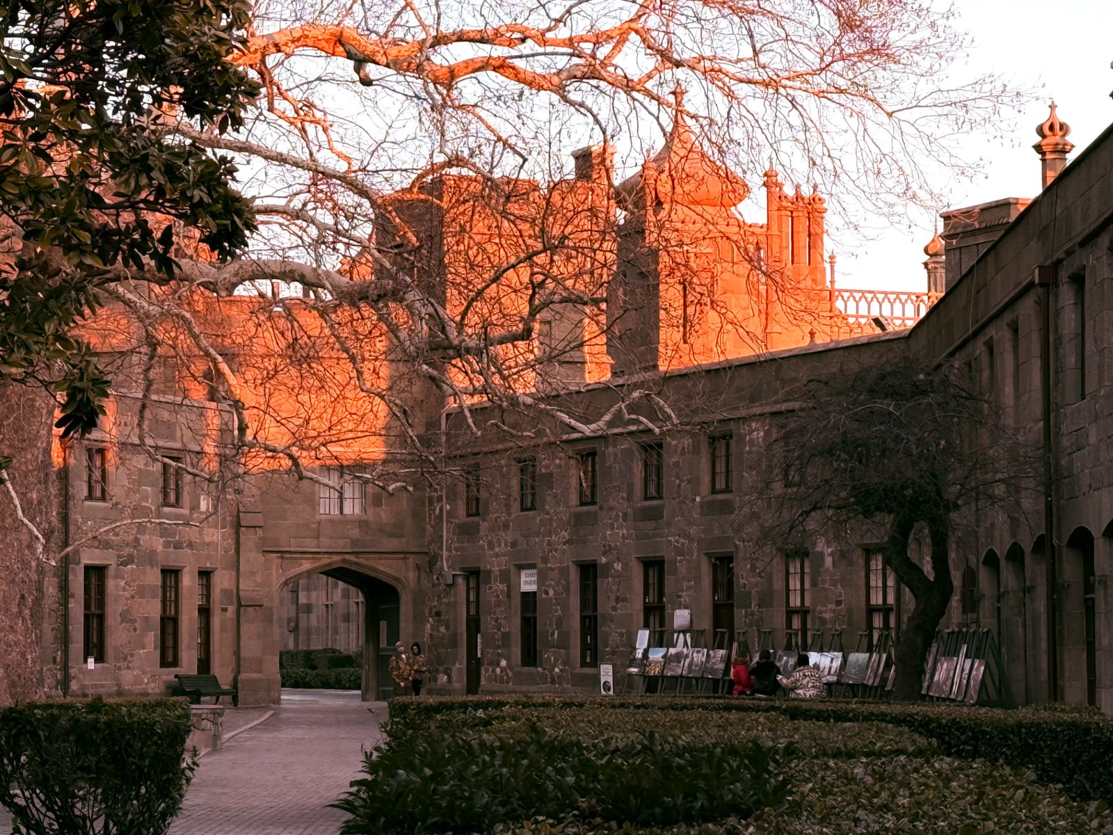 Вечерние виды Воронцовского дворца