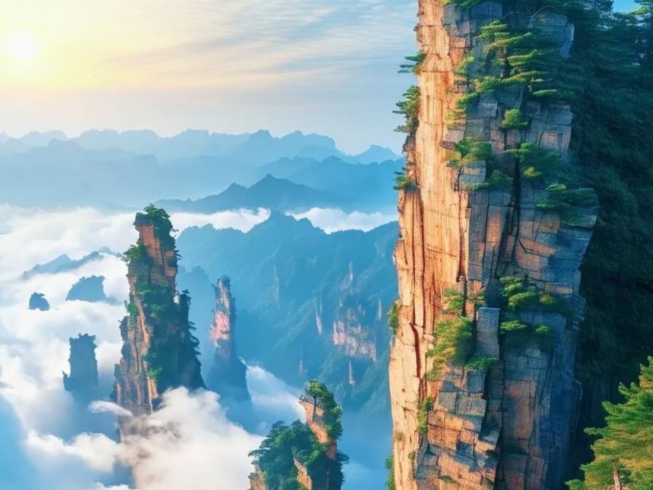 Однодневная обзорная экскурсия в Чжанцзяцзе к горам "Аватара" - индивидуальная экскурсия в Чжанцзяцзе на машине гида длительностью 8 часов с количеством участников до 5 человек со скидкой 5% еще 35 часов цена экскурсии 304$