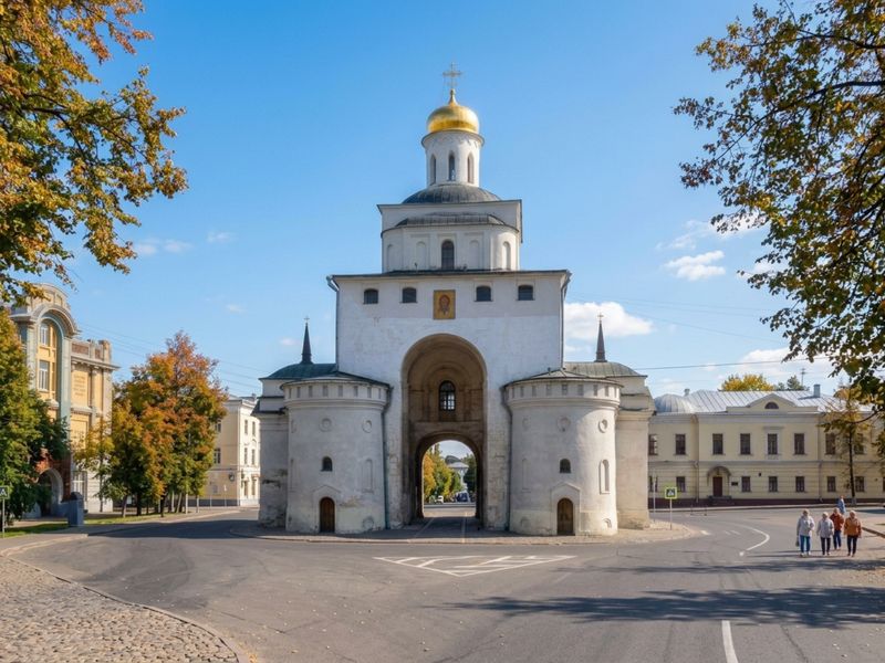 Изображение сделано ИИ. Золотые ворота 12 века