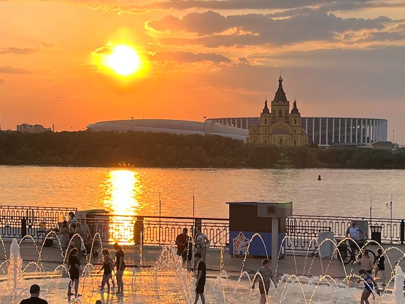 Вечерний вид Нижнего Новгорода