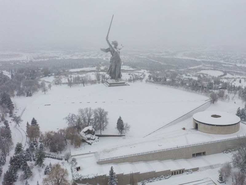 Мемориальный комплекс с высоты птичьего полета 