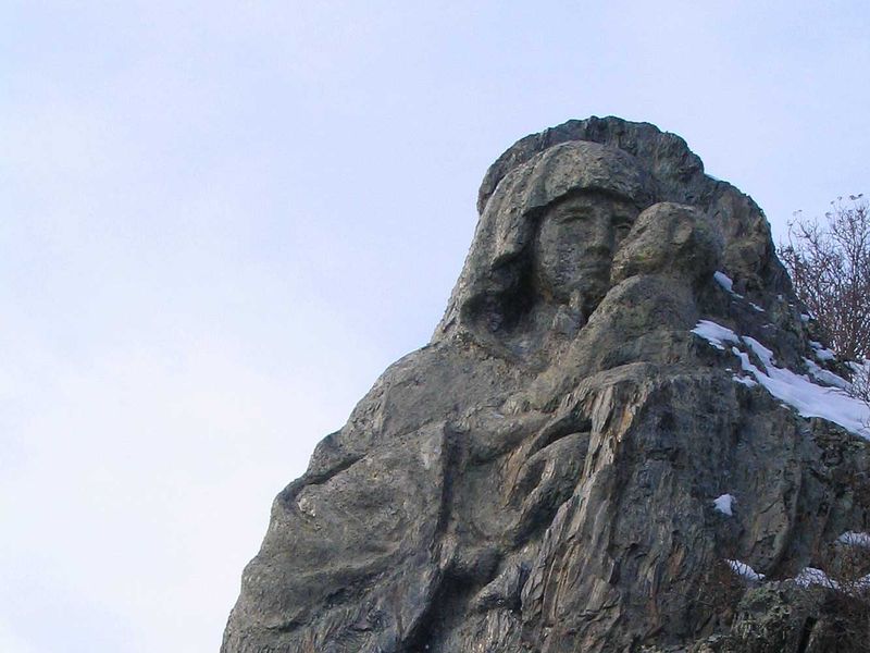 Скала Богородица на острове Патмос